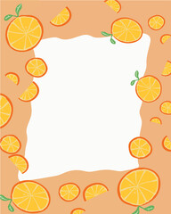 frame of orange fruit