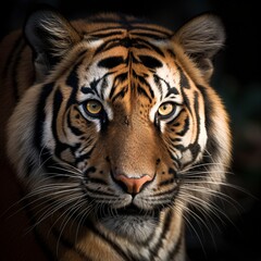 Fototapeta na wymiar Front face tiger