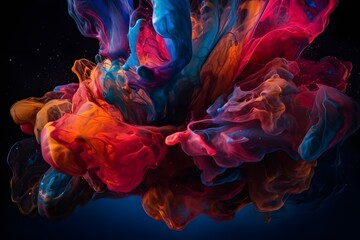 Capture the beauty of fluid movements using ink to create stunning abstract images. Generative Ai.