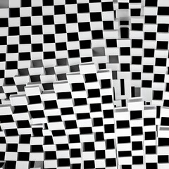 A geometric design with squares and rectangles arranged in a chessboard pattern, in shades of black and white5, Generative AI