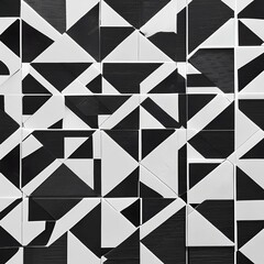 A geometric design with squares and rectangles arranged in a chessboard pattern, in shades of black and white3, Generative AI