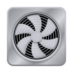 Exhaust fan. Fan, cooler for the computer. Vector illustration.