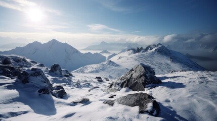 Naklejka premium Snowy Summit