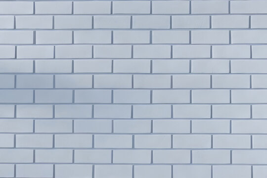 Light blue brick wall texture background with shadow. Generative AI