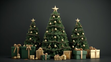 Design template for web ribbon design. Holiday card design. Realistic illustration. Winter holiday template design, banner, flyer.