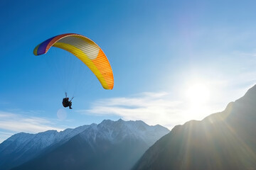 Paragliding in the mountains - Generative ai