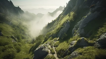 Foto op Canvas Misty Mountains © Damian Sobczyk
