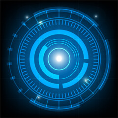  vector circular blue technological background
