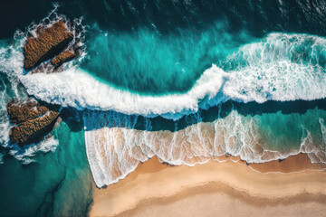 Sea ​​coast from drone view