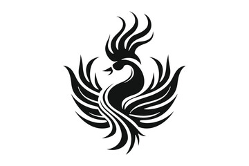 phoenix Minimal Vector Logo Design Tshirt Sublimation Illustration tattoo design