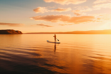 Paddleboard at golden hour