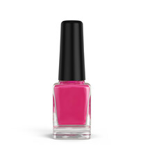 Nail Polish Bottle Isolated 3D Rendering
