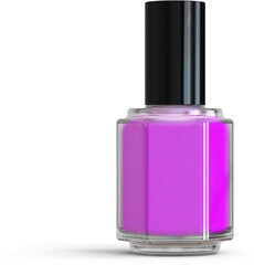 Nail Polish Bottle Isolated 3D Rendering