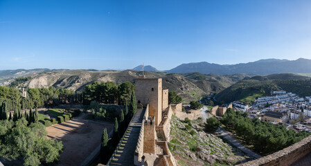 Fototapeta na wymiar The Alcazaba of Antequera a Moorish fortress in southern Spain