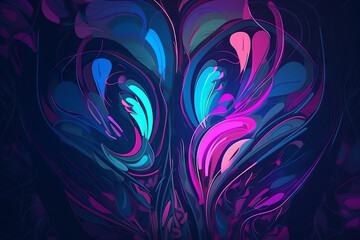 Fototapeta premium neon floral background