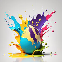 Obraz na płótnie Canvas A colorful egg. Generative AI 