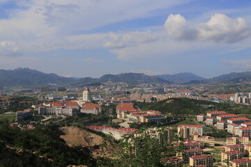 Fototapeta na wymiar panorama of the Qingdao town in China