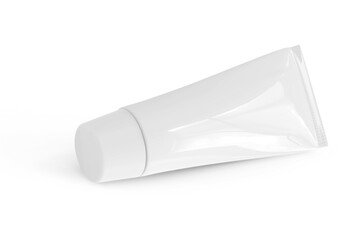Soft Plastic Cosmetic Lotion Cream Toothpaste Tube Packaging Isolated 3D Rendering