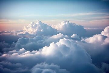 Fototapeta na wymiar many clouds over the sky background. AI Generated