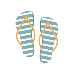 Flip Flops isolated on white background. Cute vector illustration