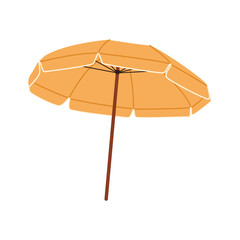 Beach parasol isolated on white background. Vector illustration.