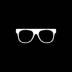  Blind eyeglasses vector icon for web design isolated on black background 