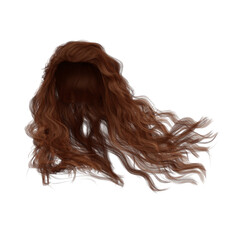 Fototapeta premium 3d rendering wavy red ginger hair isolated