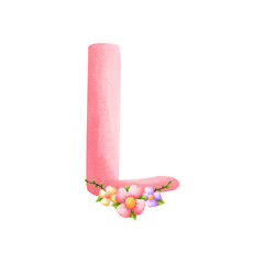 font (A-Z) flower chock color