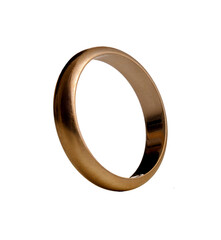 Gold ring isolated on transparent layered background.