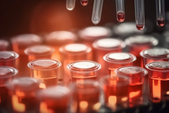 DNA extraction process from cells. DNA, background Generative AI