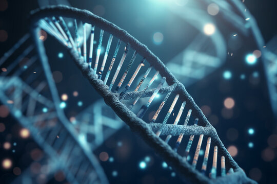DNA mutations and genetic disorders. DNA, background Generative AI