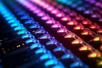 Fototapeta premium DNA microarray and gene expression analysis. DNA, background Generative AI