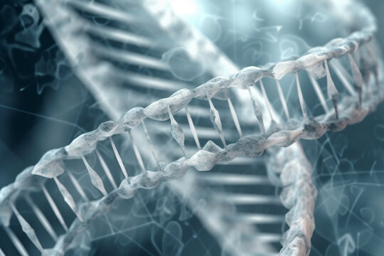 DNA damage and cancer. DNA, background Generative AI