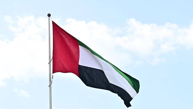 Slow motion UAE Flag