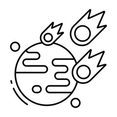 An icon design of meteorite 