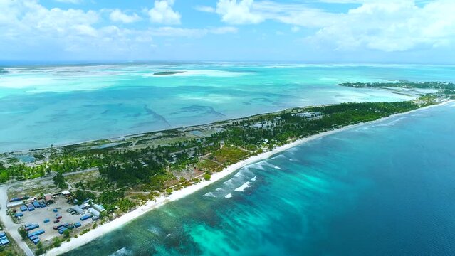 Christmas island kiribati tarawa aerial