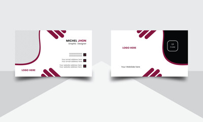 Clean advertising modern business card design. Unique professional business card template design.Minimal corporate design business card design.
