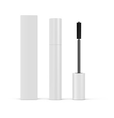 Lash Maskara Packaging With Brush 3D Rendering