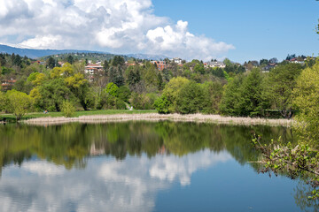 Spring Landscape of Pancharevo lake, Bulgaria