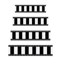Movies film background with flim roll. 3d flim roll. film strip isolated on white	