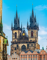 Fototapeta premium Church of Our Lady before Tyn on Old town square in Prague, Czech Republic