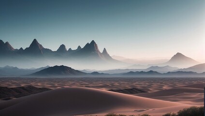 Obraz na płótnie Canvas Desert landscape, generative AI