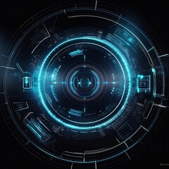 Obraz premium Concept of futuristic technology, Communication, Internet, Vector, Space, Tech, Blue, Future