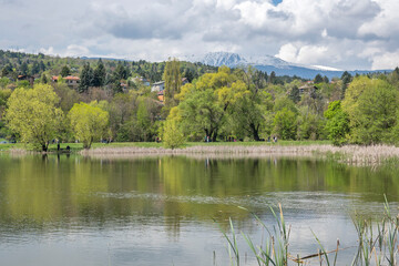 Spring Landscape of Pancharevo lake, Bulgaria