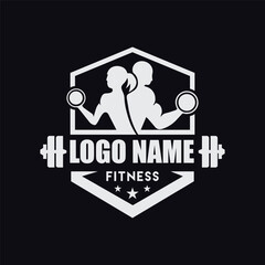 Simple creative boy-girl gym logo design concept suitable for company logo, print, digital, icon, apps, and other marketing material purpose