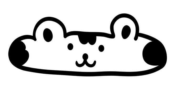 linear black and white cat portrait in vector.doodle style object for design. avatar for social networks.isolated stylized cat.Collection of portraits of cats