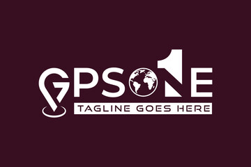 Fototapeta premium Simple GPSONE Logo design concept suitable for a company card, print, digital, id card, identity card, and other purposes 
