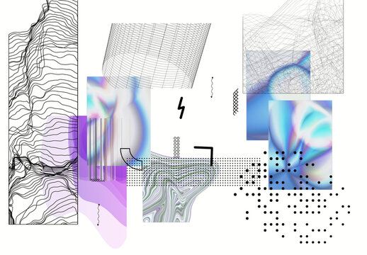 Modern Gothic Design Elements Illustration Set