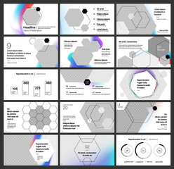 Presentation template, Slide with infographic elements. Vector slide template for business project presentations and marketing.