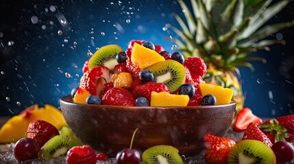 fruit salad in the kitchen